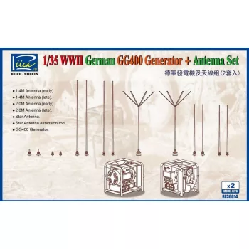   Riich Models - German Antenna Set & GG400 Generator (Model kits x2)