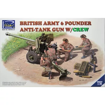  Riich Models - British Army 6 Pounder Infantry Anti-tank Gun w/Crews (4 figures)