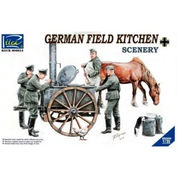   Riich Models - German Field Kitchen with Soliders(cook &three German soldiers,fo