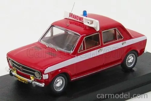 Rio-Models - Fiat 128 4 Porte Dutch Firemen - Fire Engine - Vigili Del Fuoco Red