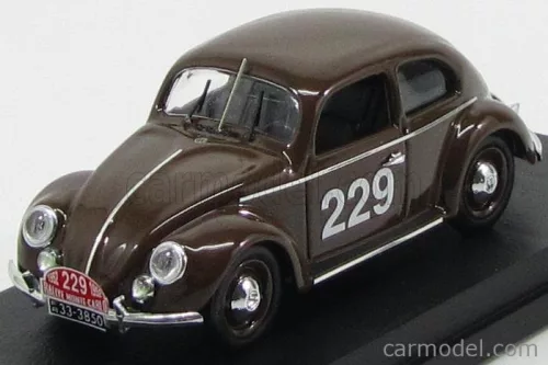 Rio-Models - Volkswagen Beetle N 229 Rally Montecarlo 1952 Nathan - Schellhaas Brown