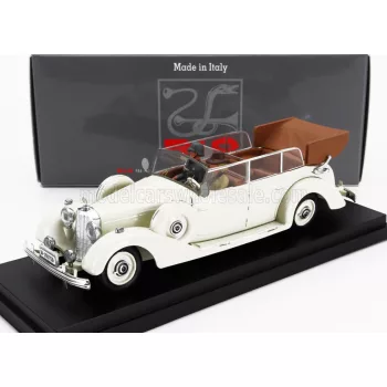   Rio-Models - MERCEDES BENZ 770K CABRIOLET 1938 WITH EVA BRAUN AND SS MILITARY GUARD FIGURES 1938 WHITE