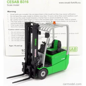   Ros-Model - Cesab B316 Carrello Elevatore Verticale - Vertical Order Picker 3 Wheels Green Black