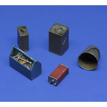 Royal Model - Toolbox, oil cans and bucket