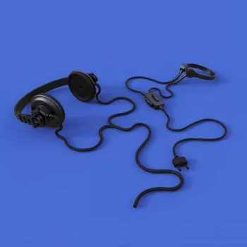 Royal Model - German tanker head phones set-WWII  3D printed