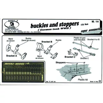 Royal Model - Buckles and stoppers German tank