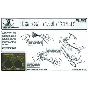 Royal Model - Sd.Kfz. 250/1 le Spw Alte TEPMPLATE
