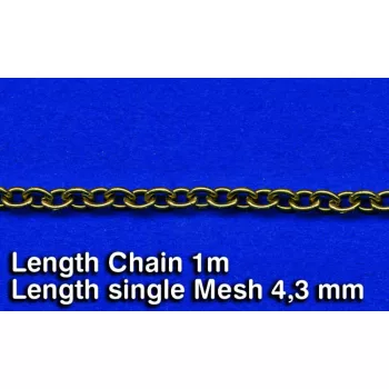 Royal Model - Metal Chain (G) Length single Mesh 4,3 mm