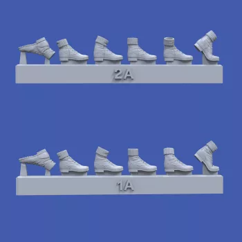 Royal Model - German DAK boots-assorted positions-WWII