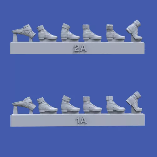 Royal Model - German DAK boots-assorted positions-WWII