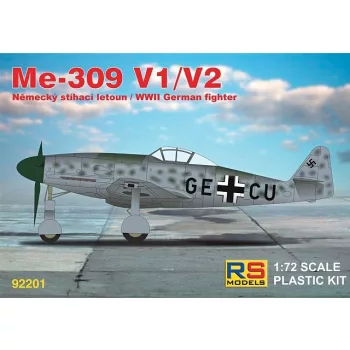   RS Models - Plastikový model letadla 1/72 Messerschmitt 309 V1/V2 3 decal v. for Luftwaffe