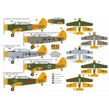   RS Models - Plastikový model letadla 1/72 NAA-57 "Luftwaffe" 5 decal v. for Luftwaffe