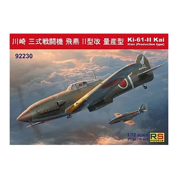   RS Models - Plastikový model letadla 1/72 Ki-61 II Kai with bubble canopy 3 decal v. for Japan