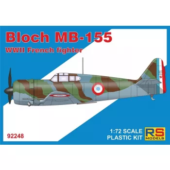   RS Models - Plastikový model letadla 1/72 Bloch MB-155 5 decal v. for France, Luftwaffe