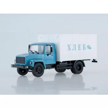   Russiantrucks - Gaz-3307 Van Truck Bread, Blue-White - Russian Trucks