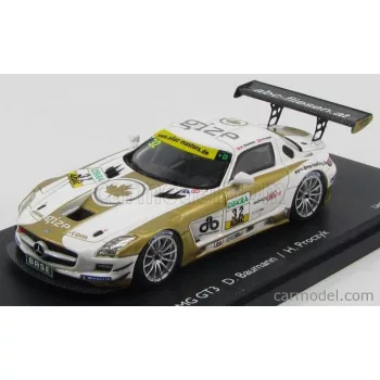   Schuco - Mercedes Benz Sls Coupe 6.3 Amg Gt3 (C197) N 32 Adac Masters Gt 2012 D.Baumann - H.Proczyk White Gold