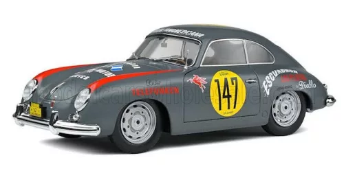 Solido - PORSCHE 356 PRE-A COUPE N 147 RACING PANAM 1954 GREY RED