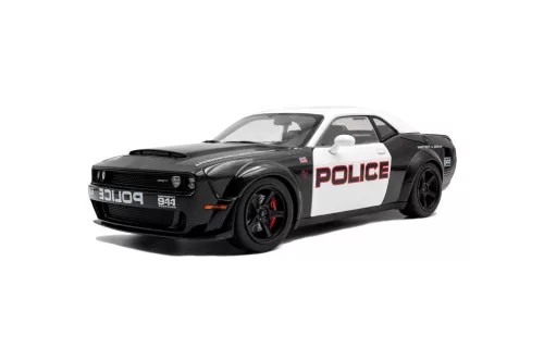 Solido - 1:18 Dodge Challenger Demon R/T Scat Pack Highway police Black/White 2023