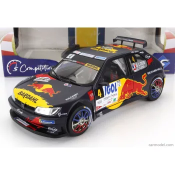   Solido - Peugeot 306 Maxi Red Bull N 4 6Th Rally Mont Blanc 2021 S.Loeb - D.Elena Blue Yellow Red