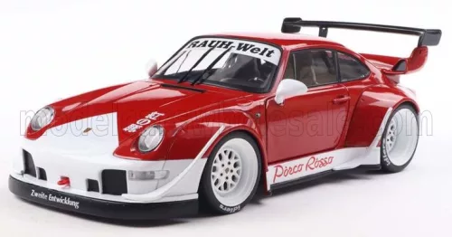 Solido - PORSCHE 911 993 RWB BODYKIT PORCO ROSSO COUPE 2020 WHITE RED