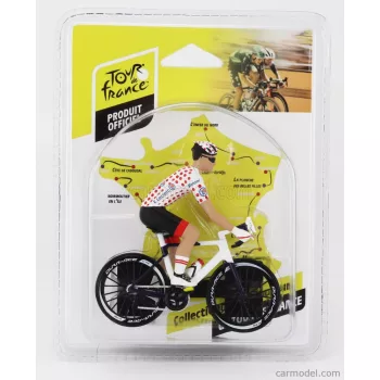   Solido - Figures Ciclista - Cyclist - Maglia A Pois - Pois Jersey - Tour De France 2023 White Red