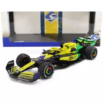   Solido - McLAREN F1  MCL38 TEAM MCLAREN N 81 2nd MONACO GP 2024 OSCAR PIASTRI YELLOW GREEN BLACK