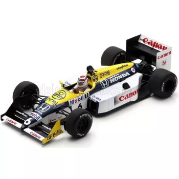   Spark - WILLIAMS F1  FW11B HONDA N 6 WORLD CHAMPION WINNER GP MONZA ITALY 1987 NELSON PIQUET BLUE YELLOW WHITE