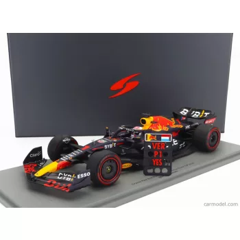   Spark-Model - Red Bull F1  Rb18 Team Oracle Red Bull Racing N 1 Winner Holland Gp World Champion 2022 - 30Th Victory Max Verstappen Matt Blue Yellow Red