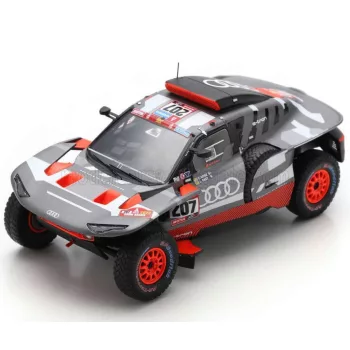   Spark - AUDI Q E-TRON RS TEAM AUDI SPORT N 207 RALLY DAKAR 2023 CARLOS SAINZ - LUCAS CRUZ GREY SILVER BLACK
