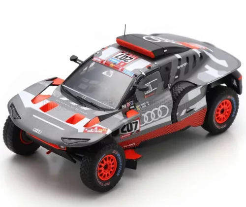 Spark - AUDI Q E-TRON RS TEAM AUDI SPORT N 207 RALLY DAKAR 2023 CARLOS SAINZ - LUCAS CRUZ GREY SILVER BLACK