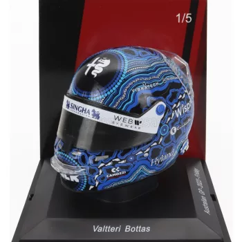   Spark - BELL HELMET F1  CASCO HELMET ALFA ROMEO C43 TEAM STAKE N 77 AUSTRALIAN GP 2023 VALTTERI BOTTAS 2 TONE BLUE BLACK