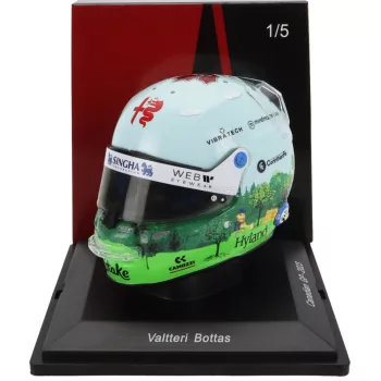   Spark - BELL HELMET F1  CASCO HELMET ALFA ROMEO C43 TEAM STAKE N 24 CANADA GP 2023 GUANYU ZHOU WHITE GREEN