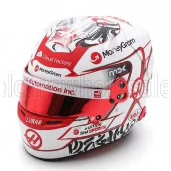   Spark - BELL HELMET F1  CASCO HELMET HAAS FW23 TEAM MONEYGRAM HAAS N 20 SINGAPORE GP 2023 KEVIN MAGNUSSEN WHITE RED