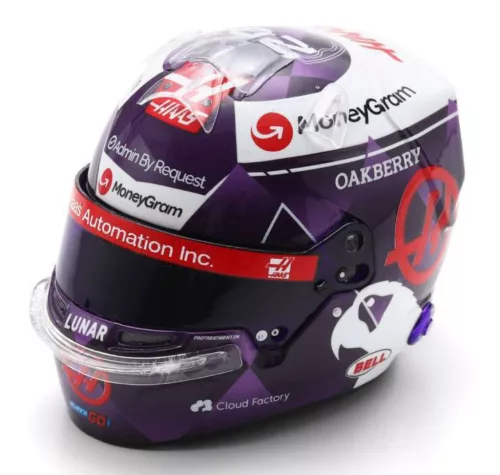 Spark - BELL HELMET CASCO HELMET F1 KEVIN MAGNUSSEN TEAM HAAS N 20 MONACO GP 2024 BLUE VIOLET