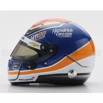   Spark - ARAI HELMET CASCO HELMET KYLE LARSON TEAM ARROWS McLAREN H1100 NASCAR CUP SERIES SEASON 2024 BLUE ORANGE WHITE