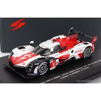   Spark-Model - Toyota Gr010 3.5L V6 Twin Turbo Hybrid Team Gazoo Racing N 8 2Nd 24H Le Mans 2021 S.Buemi - N.Nakajima - B.Hartley White Red