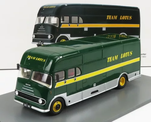 Spark - BEDFORD TRUCK TEAM LOTUS CAR TRANSPORTER 1961 GREEN YELLOW SILVER