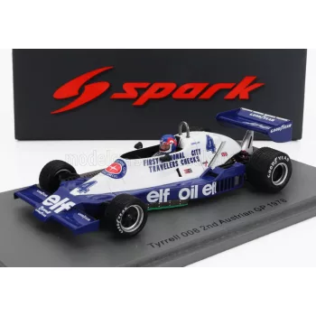   Spark - TYRRELL F1  008 N 4 2nd AUSTRIAN GP 1978 P.DEPAILLER BLUE WHITE
