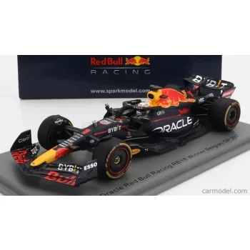   Spark-Model - Red Bull F1 Rb18 Team Oracle Red Bull Racing N 1 Winner Belgium Gp World Champion 2022 Max Verstappen Matt Blue Yellow Red