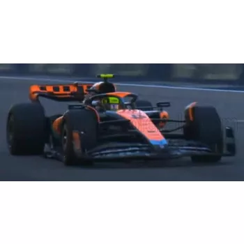   Spark - McLAREN F1  MCL60 TEAM McLAREN N 4 5th ABU DHABI GP 2023 LANDO NORRIS ORANGE BLUE BLACK