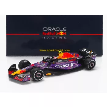   Spark - RED BULL F1  RB19 TEAM ORACLE RED BULL RACING N 11 3rd LAS VEGAS USA GP 2023 SERGIO PEREZ PURPLE YELLOW RED