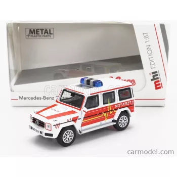 Schuco - Mercedes Benz G-Class Notarzt Police 1995 White Red