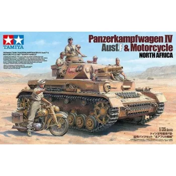   Tamiya - Panzerkampfwagen IV Ausf F and Motorcycle North Africa