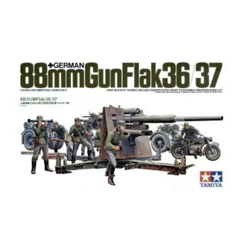 Tamiya - German 88Mm Gun Flak 36/37 - 10 Figures