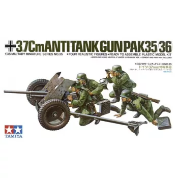 Tamiya - Ger. 37Mm Anti-Tank Gun Kit - 4 Figures