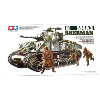   Tamiya - M4A3 Sherman 105mm Howitzer - Assault Support - 4 figures