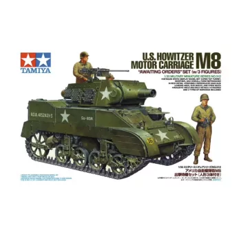   Tamiya - U.S. Howitzer Motor Carriage M8 Awaiting Orders Set (w/3 Figures)