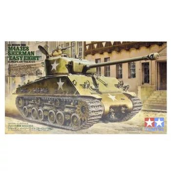   Tamiya - U.S. Medium Tank M4A3E8 Sherman Easy Eight - European Theater - 2 figures