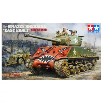   Tamiya - U.S. Medium Tank M4A3E8 Sherman Easy Eight Korean War - 2 models and 2 figures