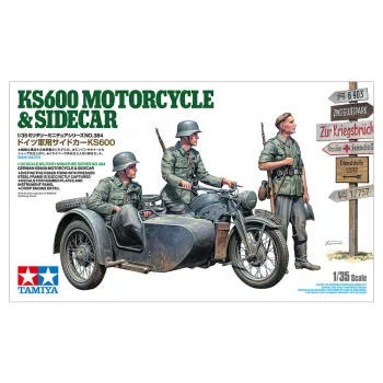Tamiya - 1:35 German Zundapp KS600 Motorcycle and Sidecar
